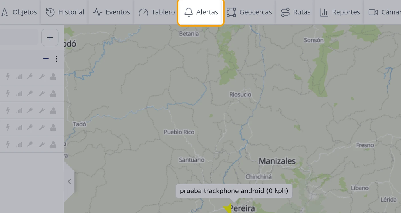 Pulse Alertas en la barra de arriba