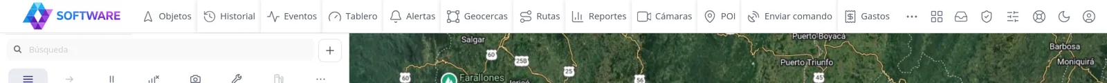 Pulse Cámaras en la barra de arriba