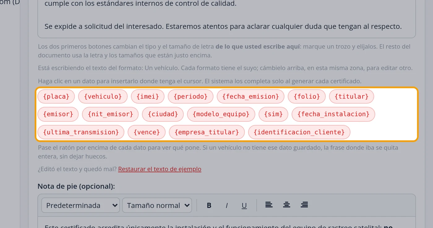 Escriba el texto del documento