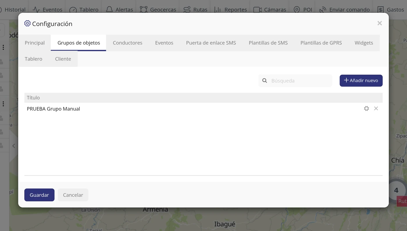 Grupos de objetos
