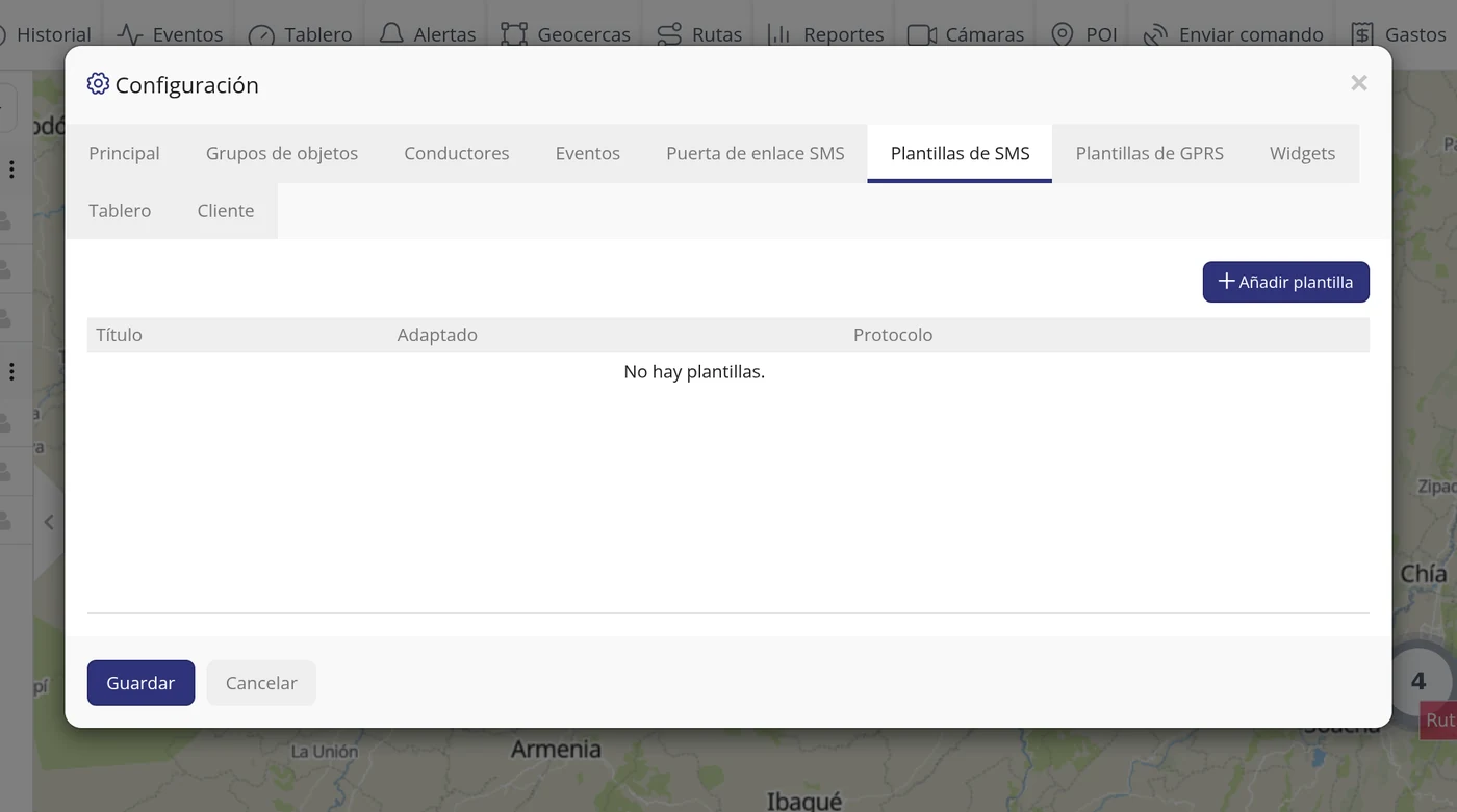 Plantillas de WhatsApp y de GPRS