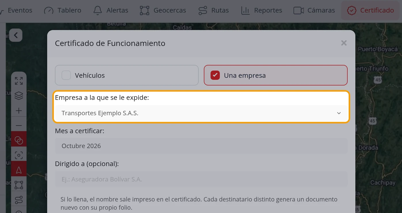 Choose the company and click Generate and download