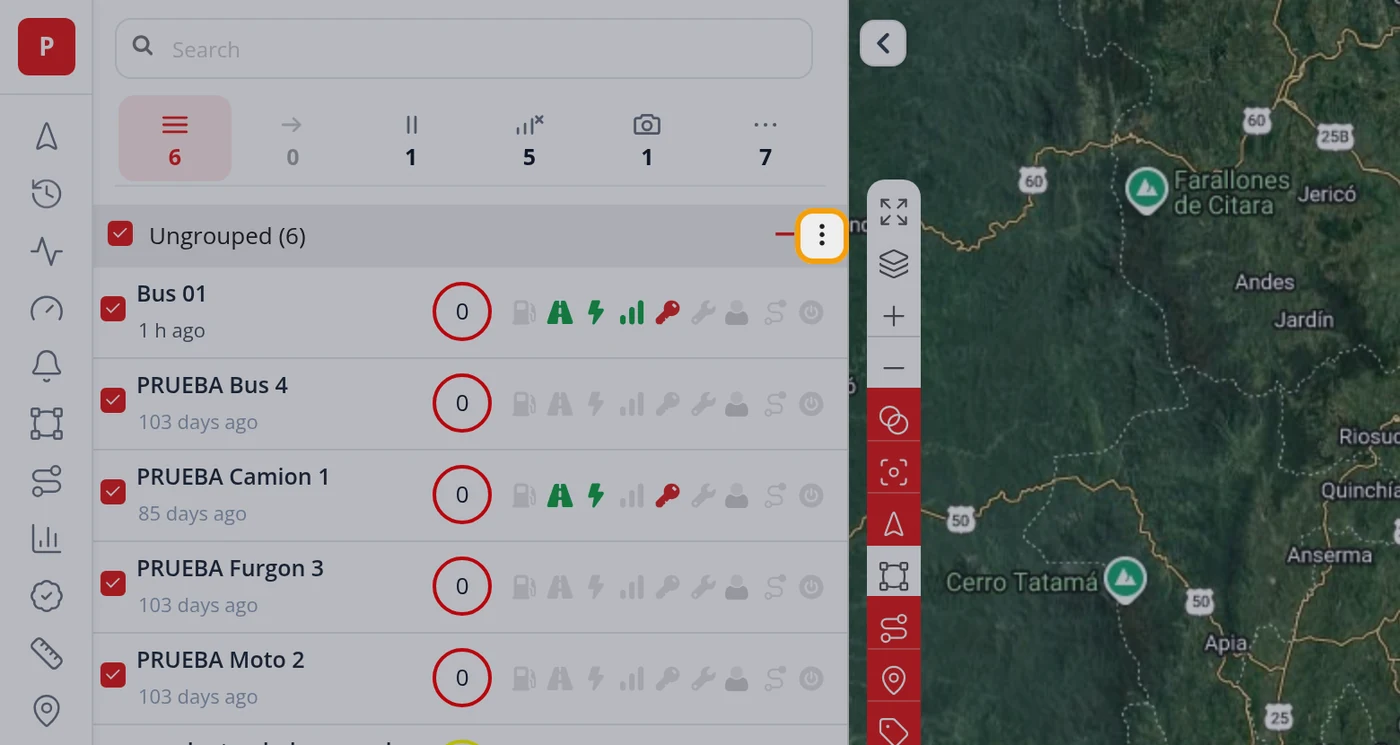 Click the three dots of «Ungrouped» to create a group