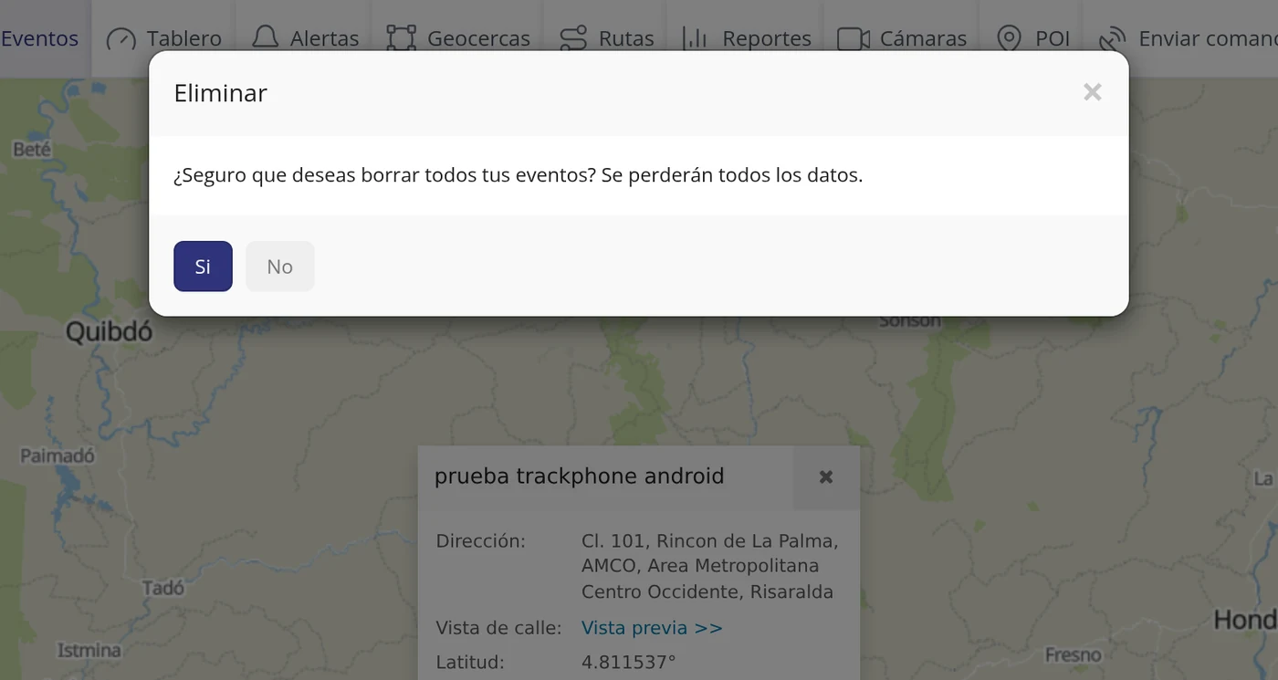 Confirme que quiere vaciarla