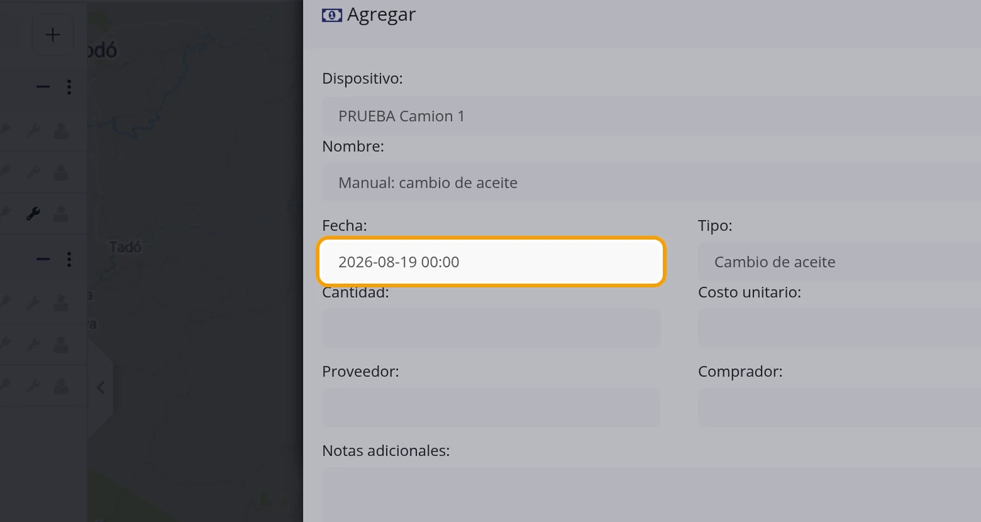 Compruebe que la fecha quedó