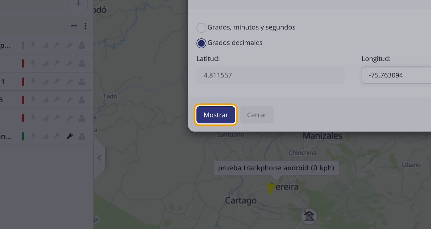 Pulse Mostrar