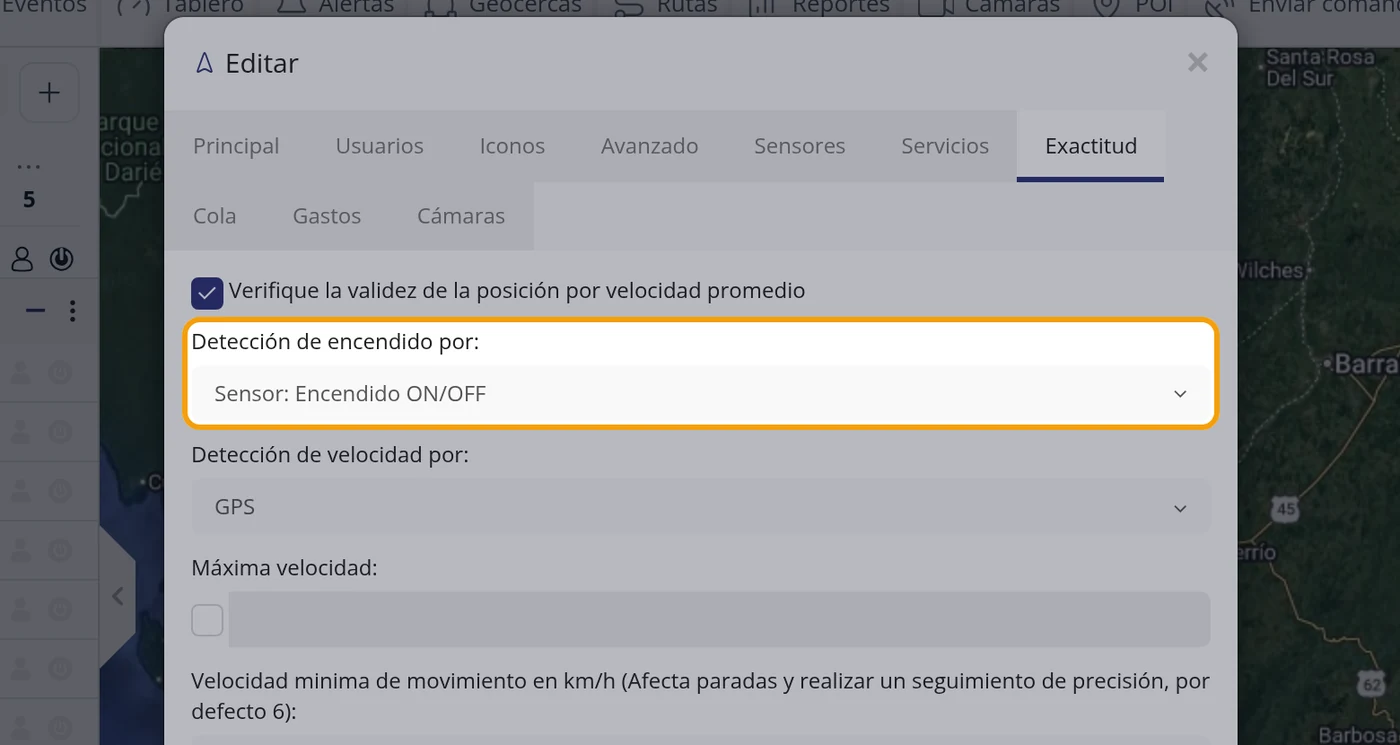 Entre en la pestaña «Exactitud»