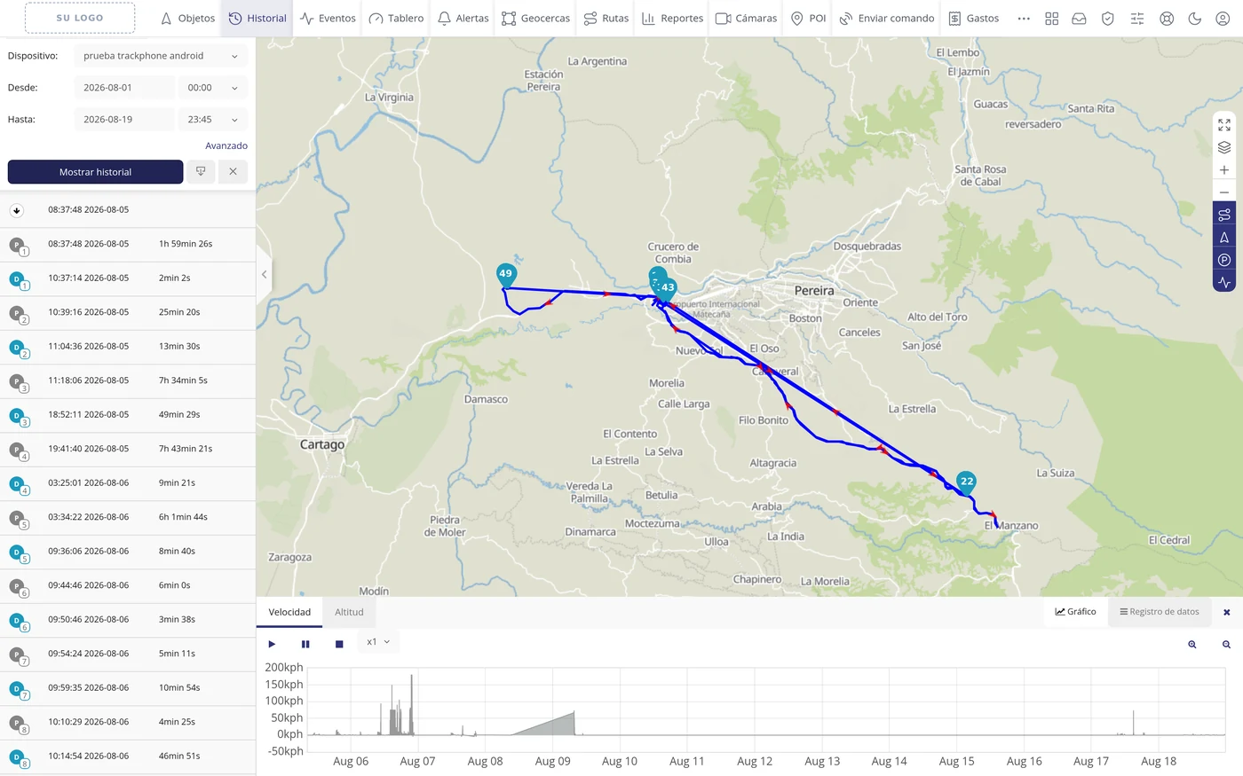 Lea el recorrido en el mapa