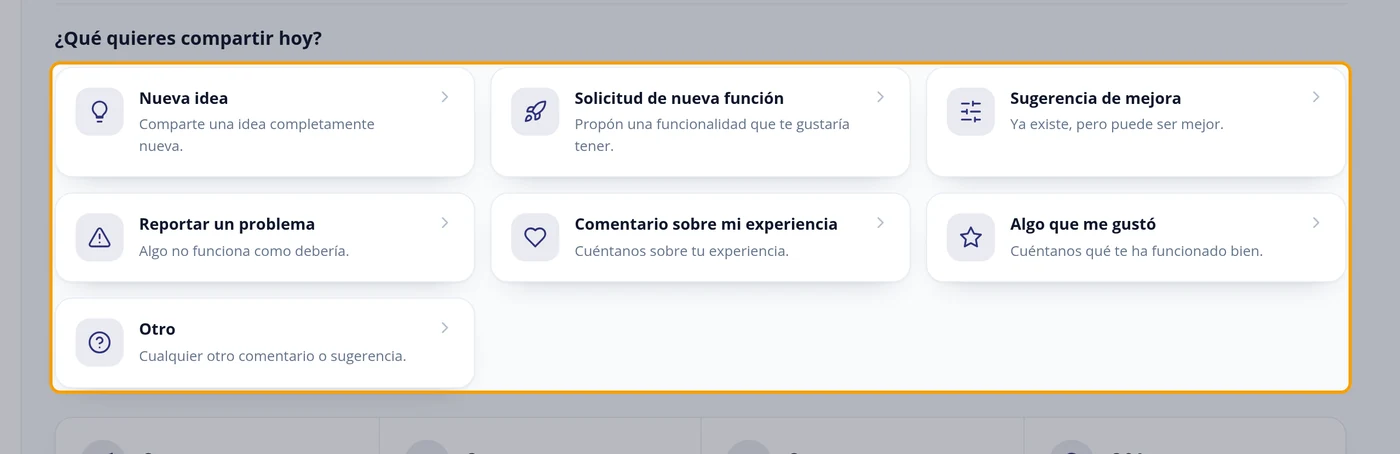 Elija qué quiere contar