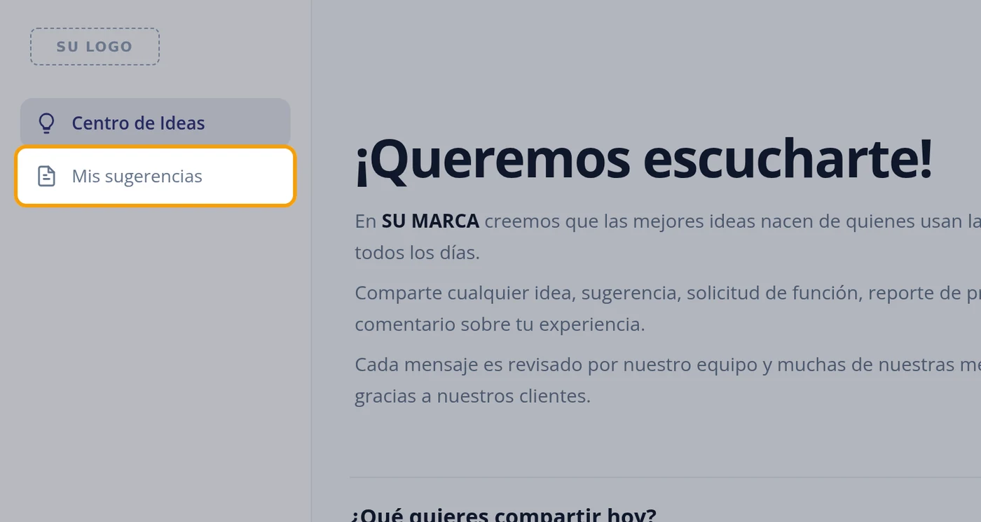 Siga sus sugerencias