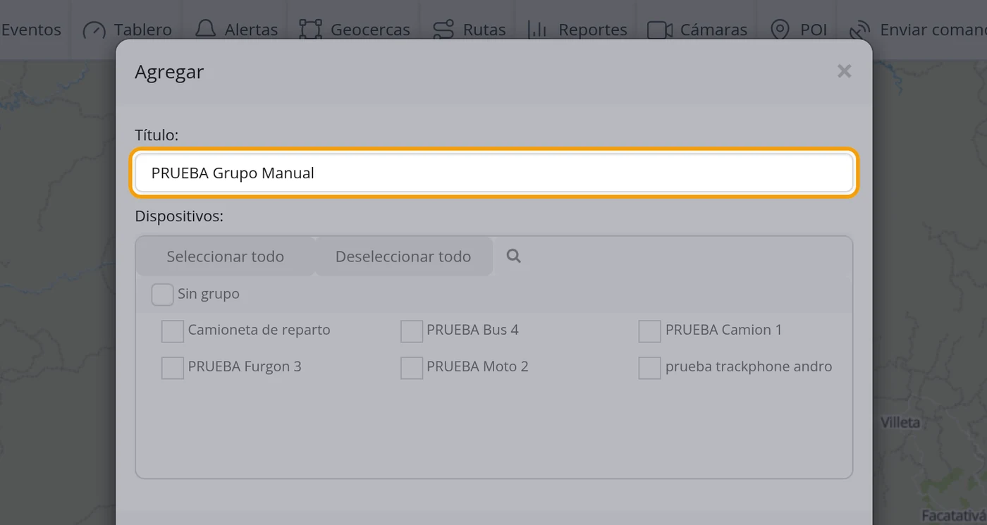Escriba el nombre del grupo