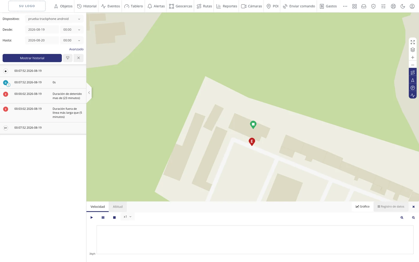 Mostrar historial: el recorrido, ya hecho