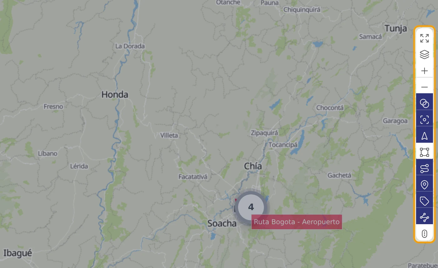 Conozca los mandos del mapa