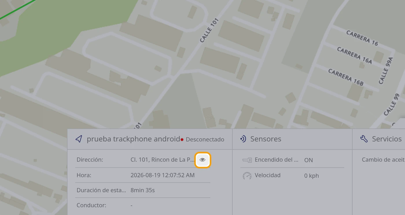 Use la lupa para ver la dirección entera