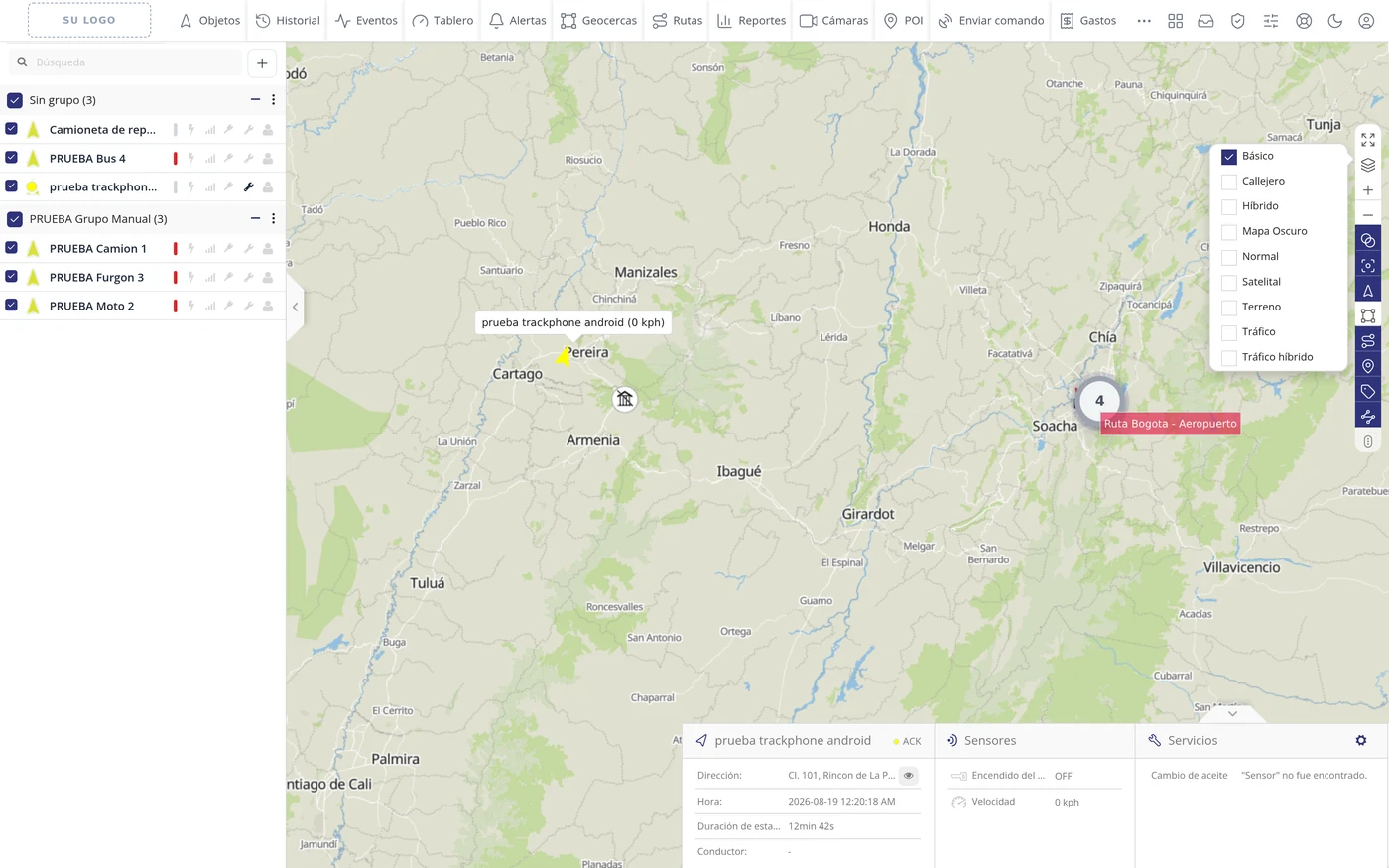 Cambie el fondo del mapa