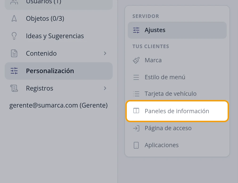 Pulse Paneles de información