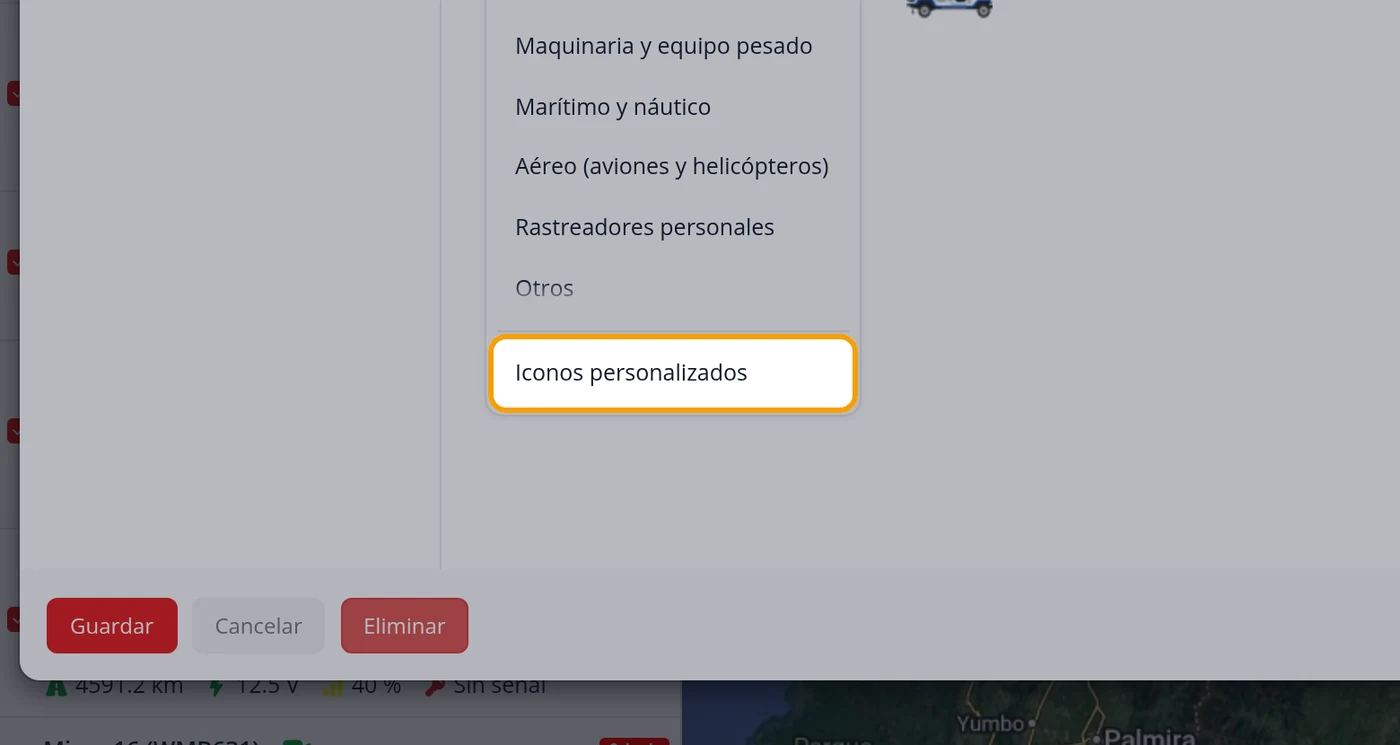 Subir un icono propio