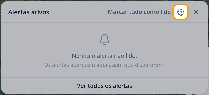 Clique na engrenagem: Ajustes da janela
