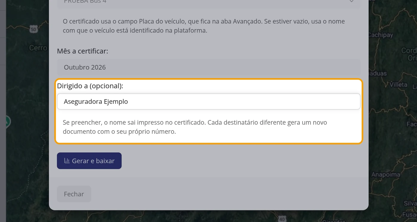 Dirigido a, só se precisar