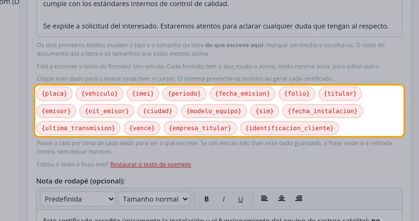 Escreva o texto do documento