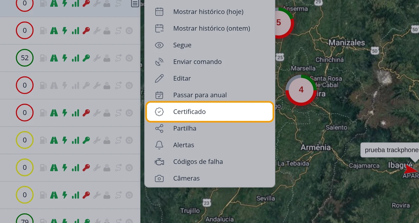 Escolha Certificado