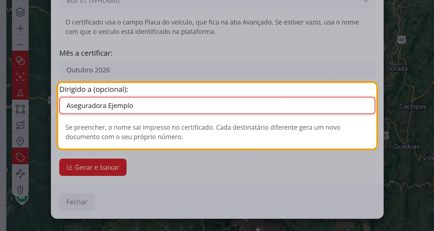 Dirigido a, só se precisar