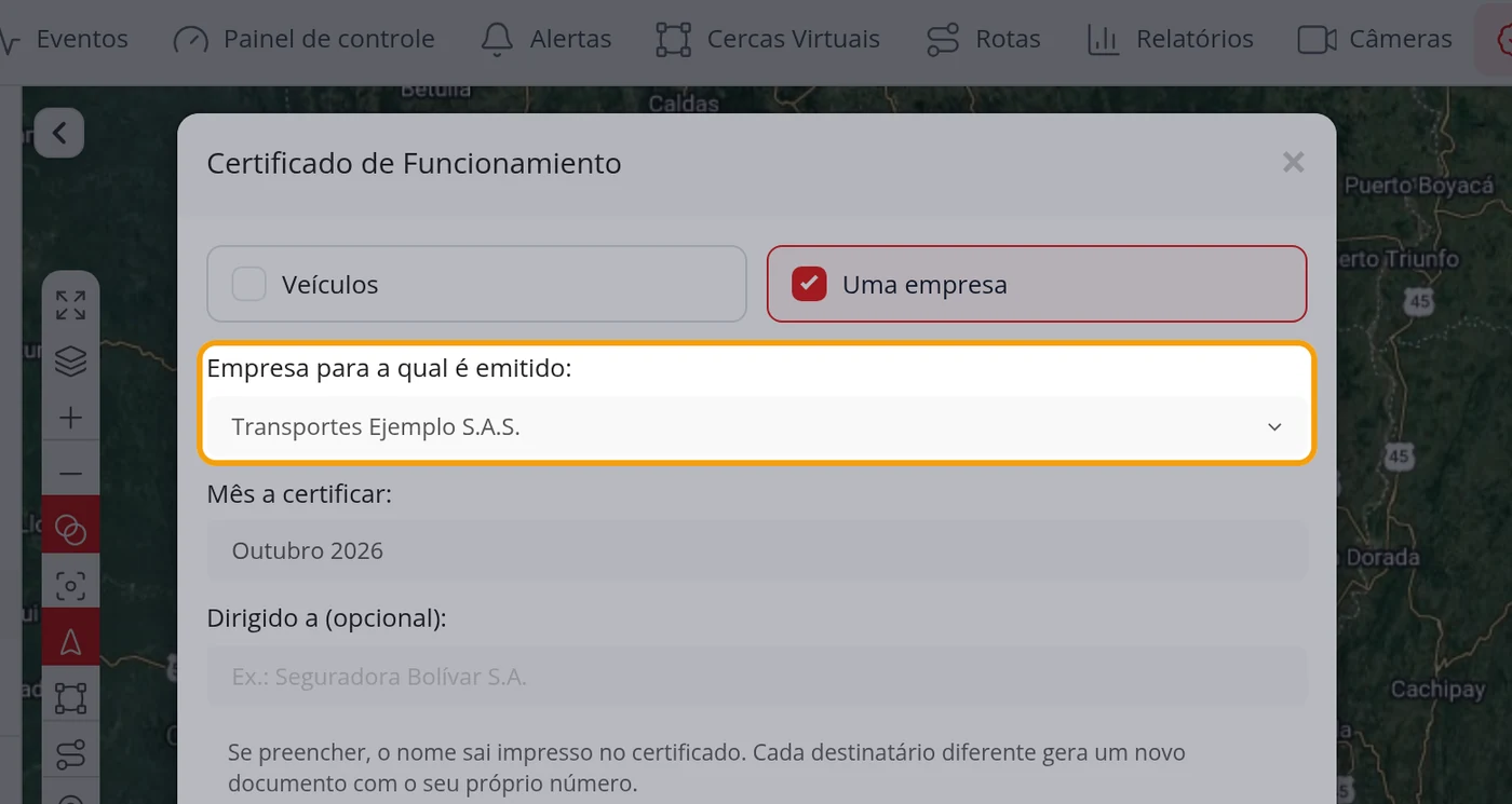 Escolha a empresa e clique em Gerar e baixar