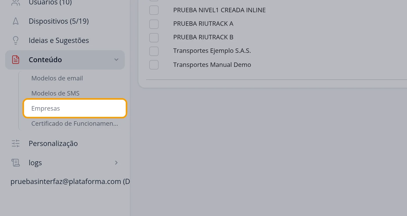 Entre em Empresas