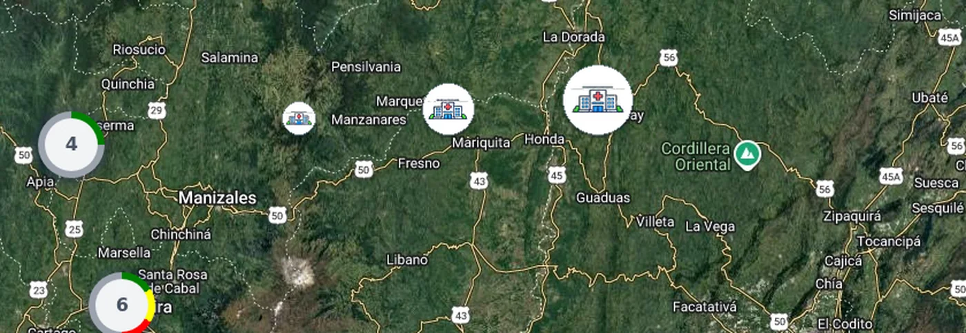 Así se ven los tres tamaños en el mapa