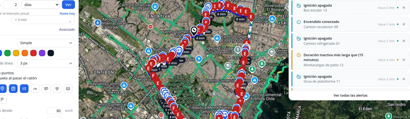 Fije un recorrido para comparar dos