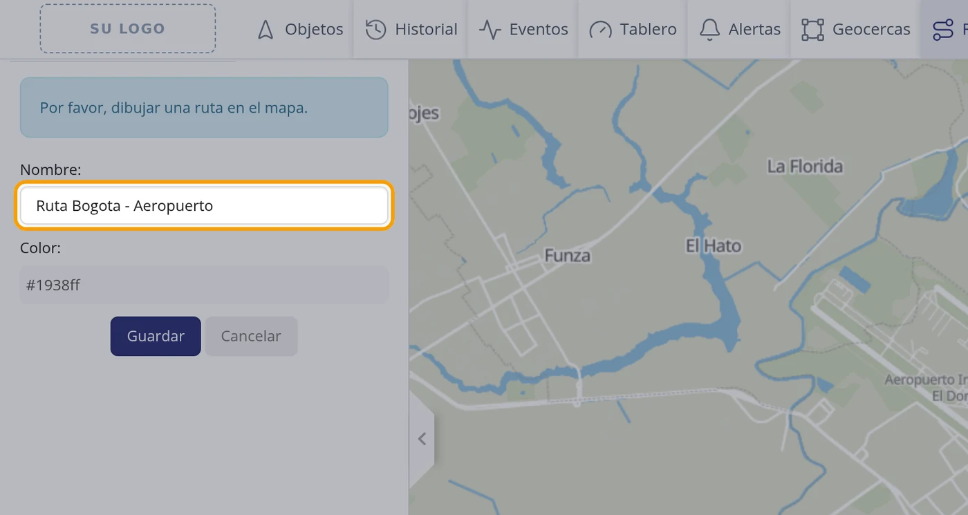 Escriba el nombre del camino