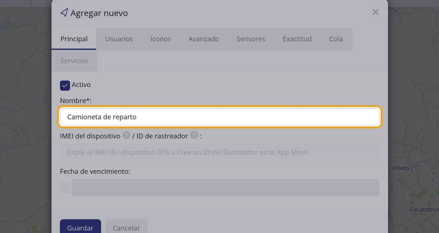 Escriba el nombre del vehículo