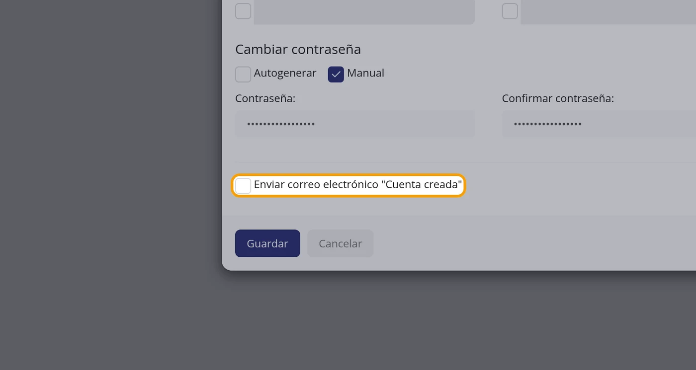 Decidir si se le avisa por correo